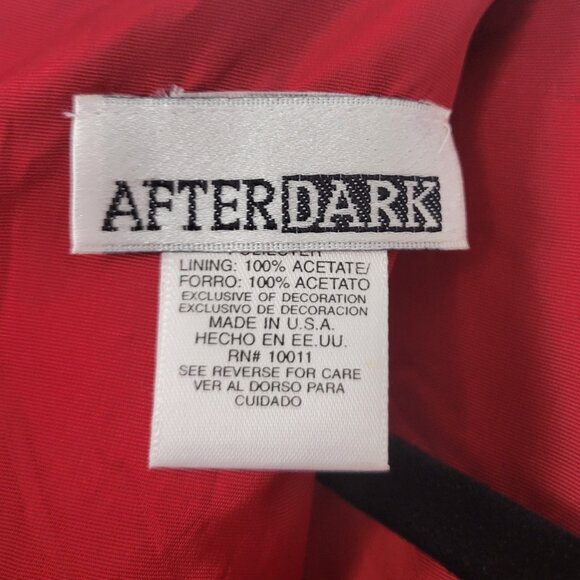 Vintage 90s After Dark Red Sleeveless Maxi Gown Formal Evening Dress - Picture 11 of 12